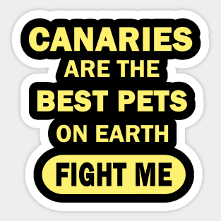 Canary bird pet men boys bird Sticker